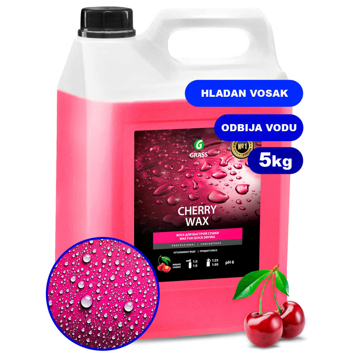 GRASS CHERRY WAX - Koncentrovani vosak za automobil - 5L